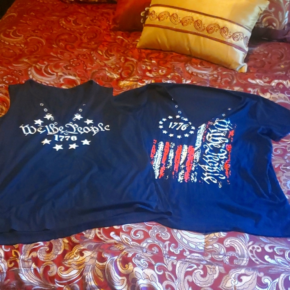 Patriotic We the People 1776 tee and tank top size Small